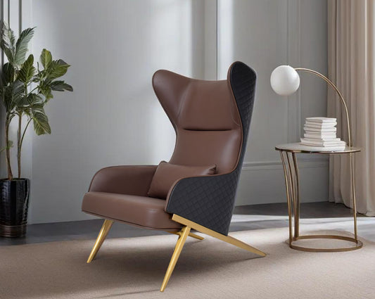 This eye-catching wingback lounge chair is perfect for long & late-night reads This chair is an ideal choice for living & bedrooms with living room