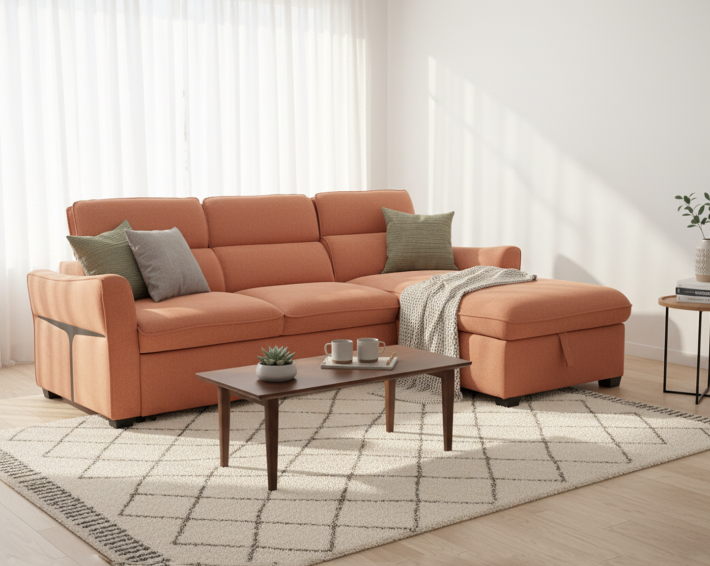 Abrazo Sectional Sofa Cum Bed
