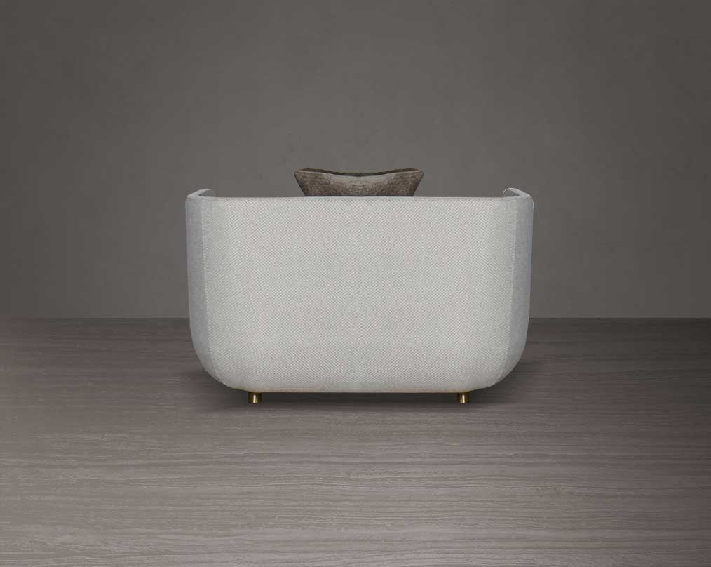 This 1 sofa set in high-quality fabric is an epitome of luxury, an astonishing piece of modern design back  view