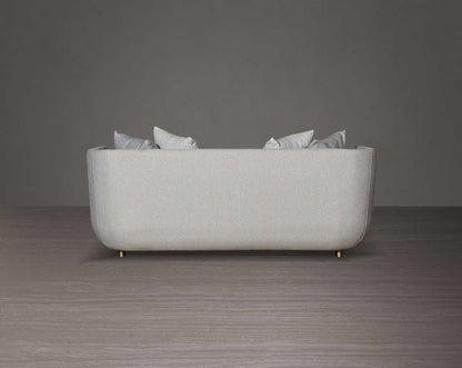 This 2 sofa set in high-quality fabric is an epitome of luxury, an astonishing piece of modern design back view