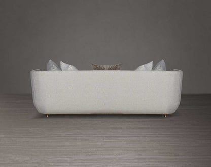 This 3 sofa set in high-quality fabric is an epitome of luxury, an astonishing piece of modern design back view