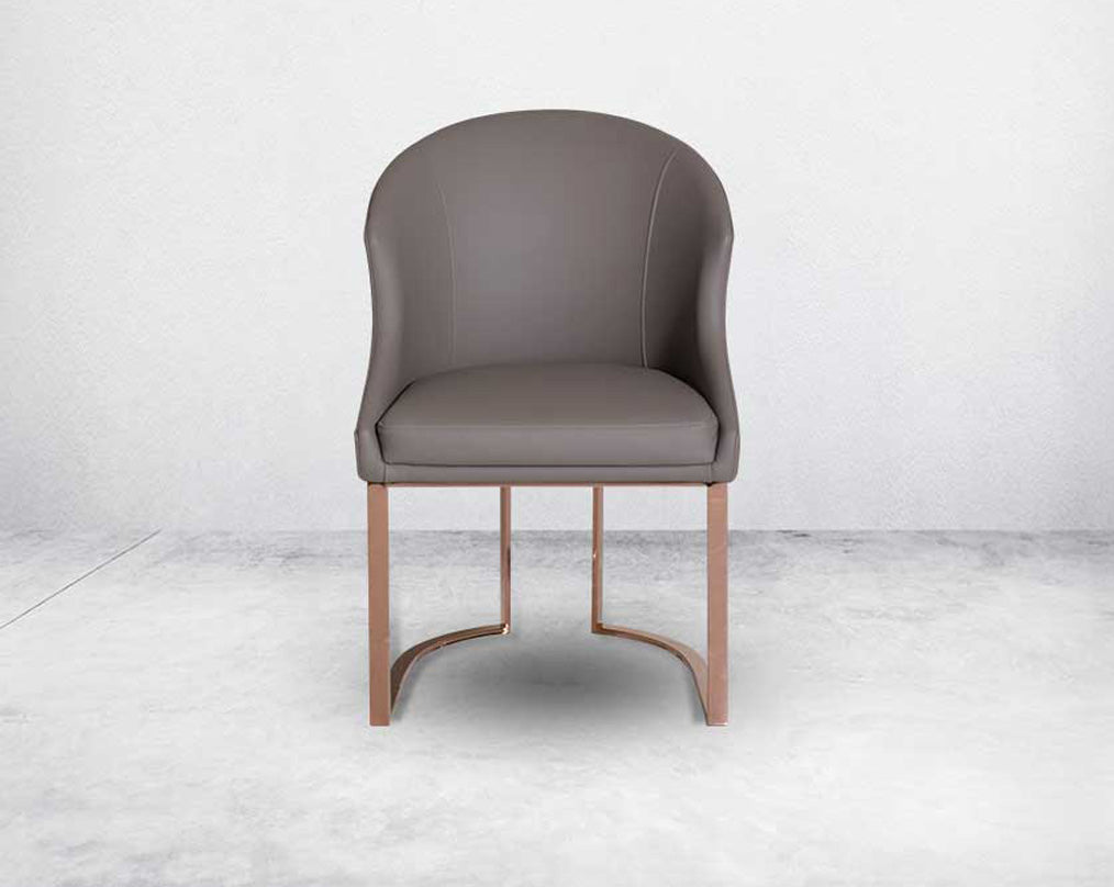 Kyle Leatherette Rose Gold Dining chair