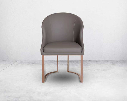 Kyle Leatherette Rose Gold Dining chair