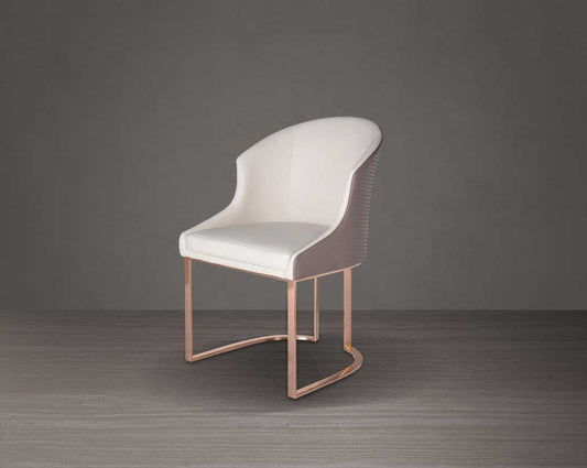 Kyle Leatherette Rosegold Dining Chair
