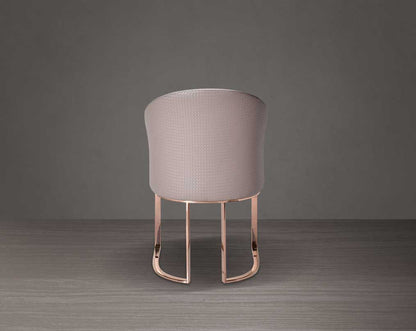 Kyle Leatherette Rosegold Dining Chair