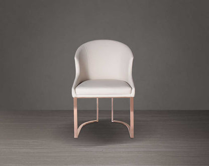 Kyle Leatherette Rosegold Dining Chair