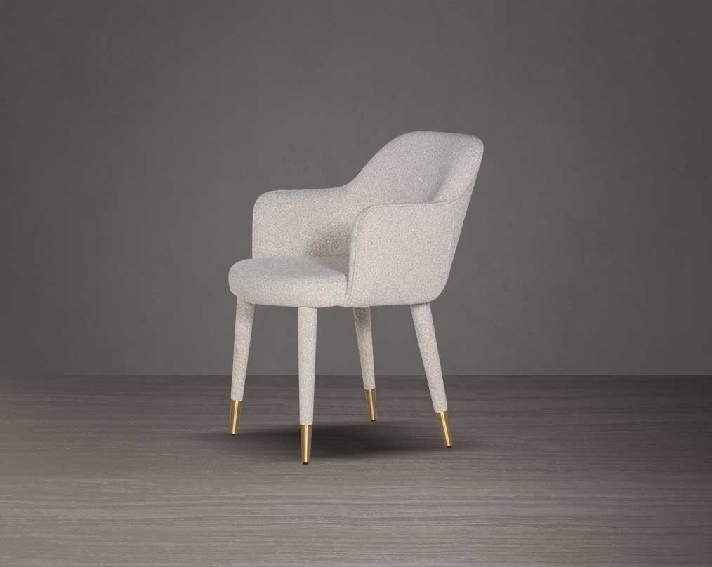 Aria Fabric Gold Dining Chair