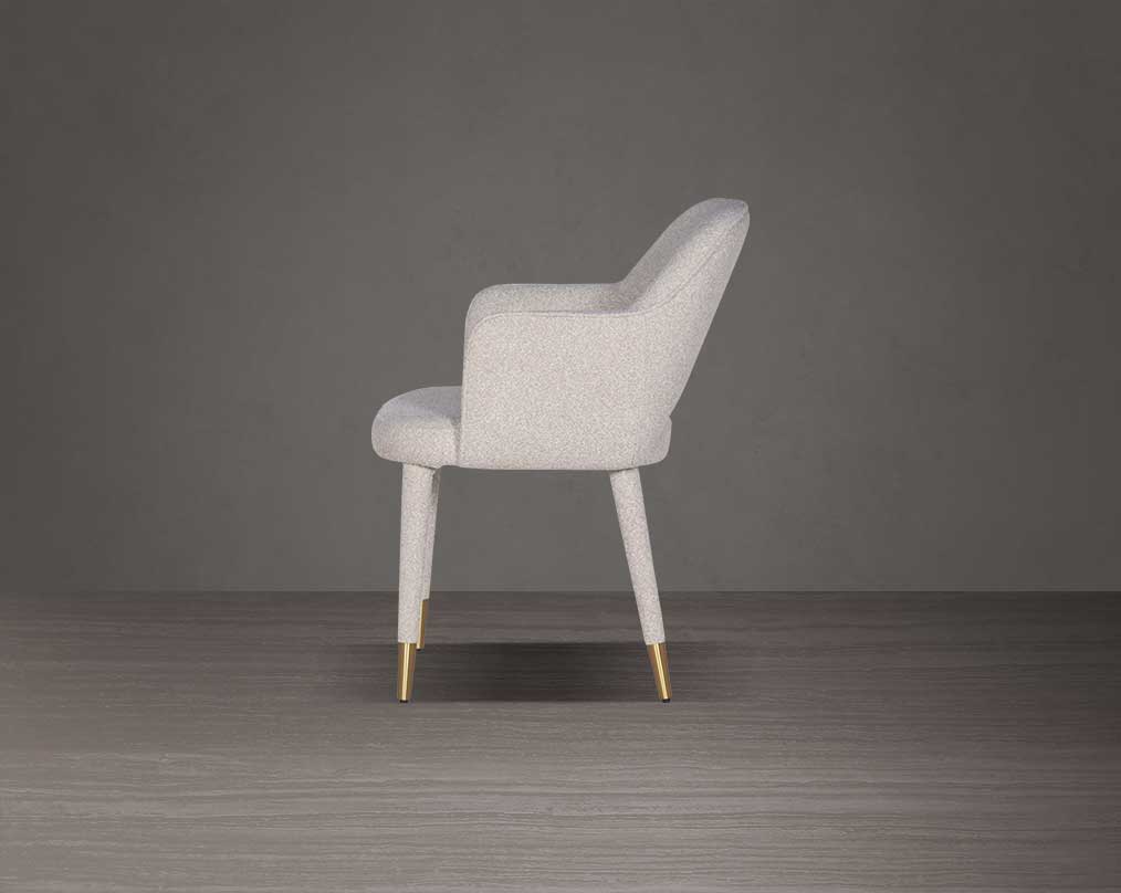 Aria Fabric Gold Dining Chair