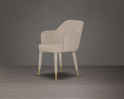 Aria Fabric Gold Dining Chair - 2