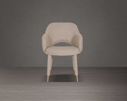 Aria Fabric Gold Dining Chair - 2