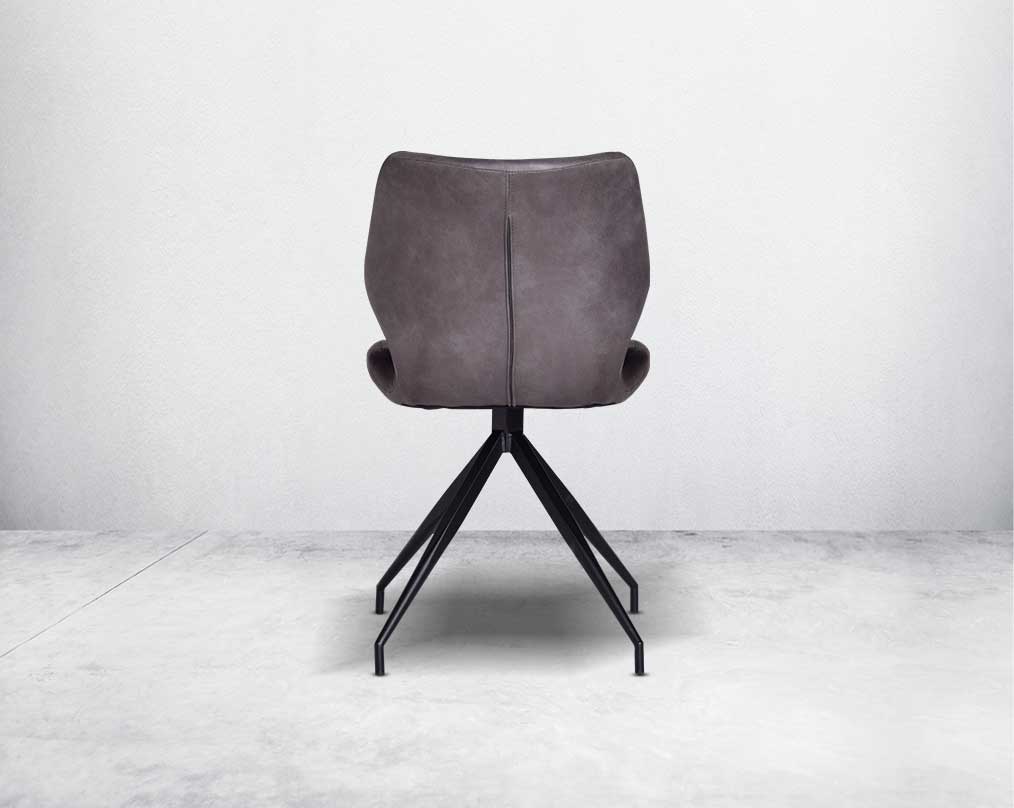 This soft, cushioned dining chair back  features an extraordinary contemporary design with tufted back and cushioned seat with metal legs