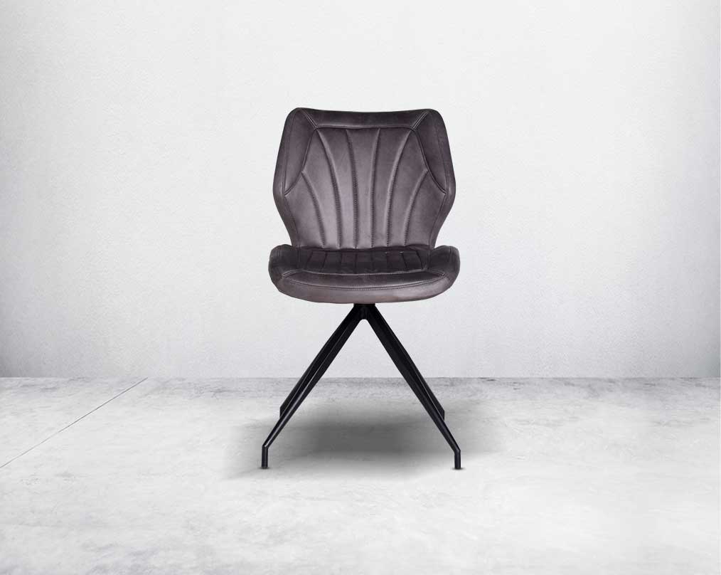 This soft, cushioned dining chair front  features an extraordinary contemporary design with tufted back and cushioned seat with metal legs