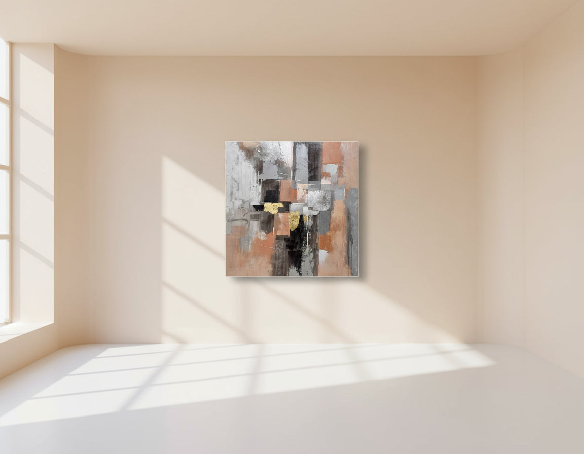 Acrylic painting and & Gold foil painting on canvas are perfect to compliment & enhance any contemporary setting.