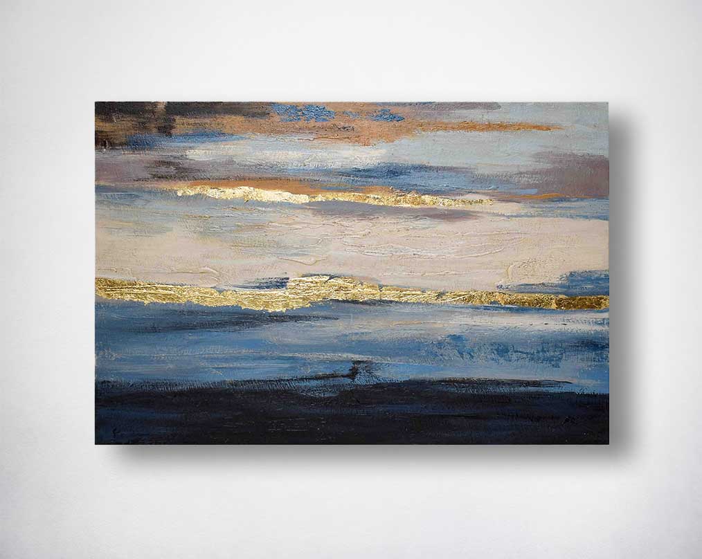 Acrylic painting and & Gold foil painting on canvas are perfect to compliment & enhance any contemporary setting.