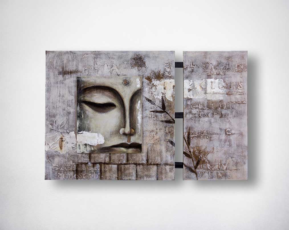 Diptych acrylic painting on canvas.