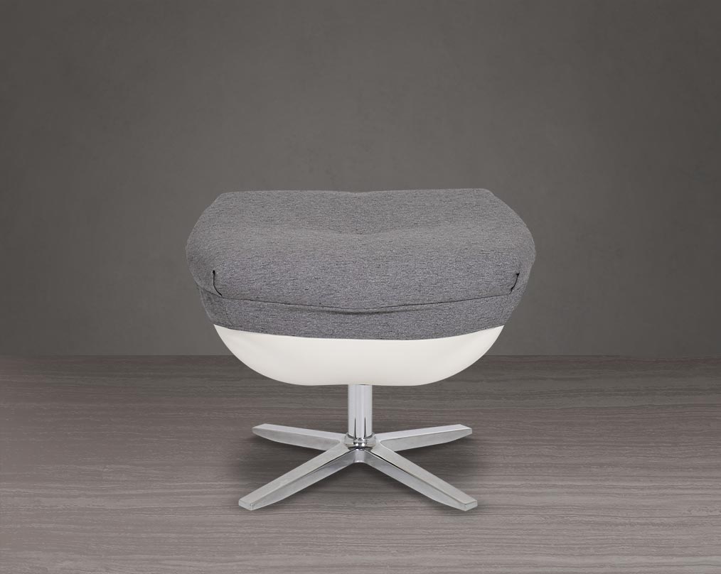 The lounge chair and ottoman set is perfect for modern living rooms and lounge spaces.