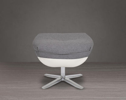 The lounge chair and ottoman set is perfect for modern living rooms and lounge spaces.