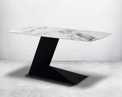 This 6-seater minimalist dining table is an embodiment of modern glamour.