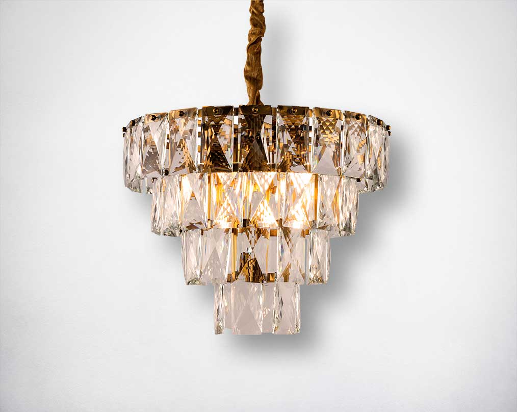 Illuminate your home with this stunning crystal chandelier