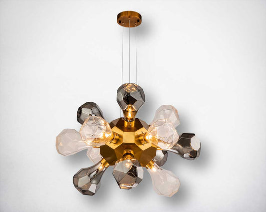 Showcasing a striking silhouette sparked by the space race, this sputnik chandelier brings a splash of industrial glam style commanding attention in any space