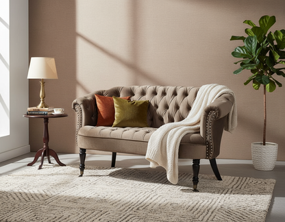 Ezmeralda Two Seater Fabric Wing Chair