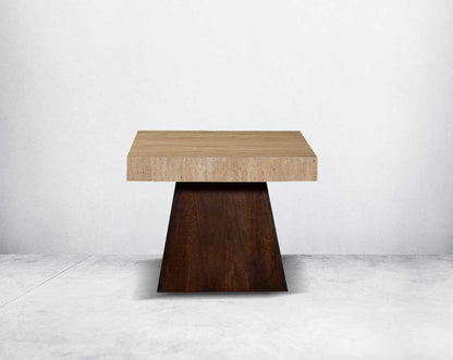 This stylish square end table is an embodiment of rustic luxury large