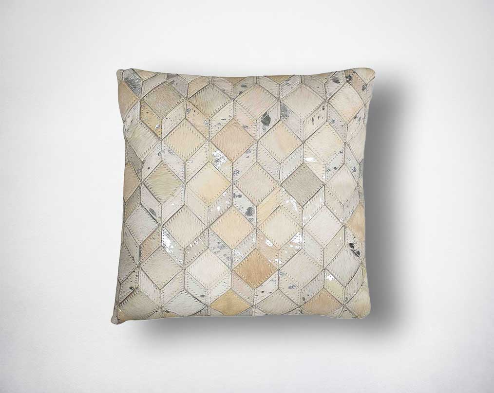 White and silver hair on the leather cushion.