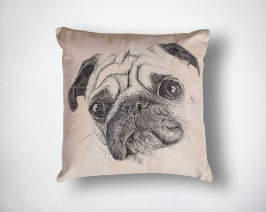 Printed Suede leather cushion in contemporary & trendy design.