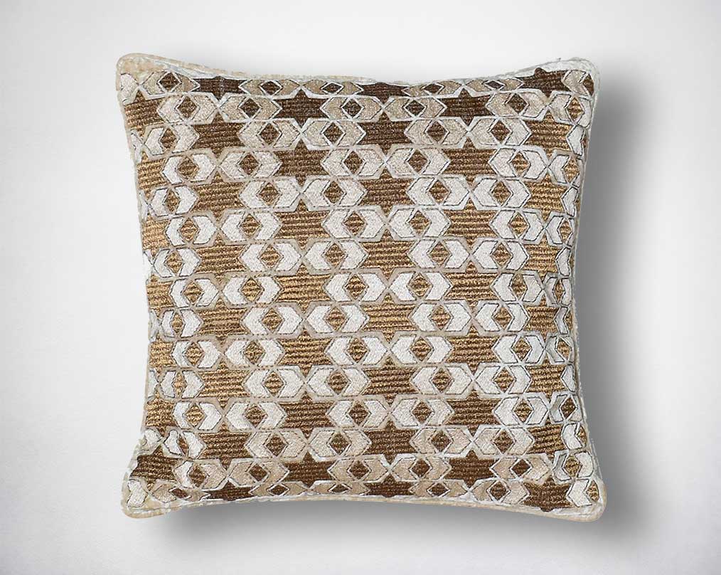 Cotton embroidered cushion.