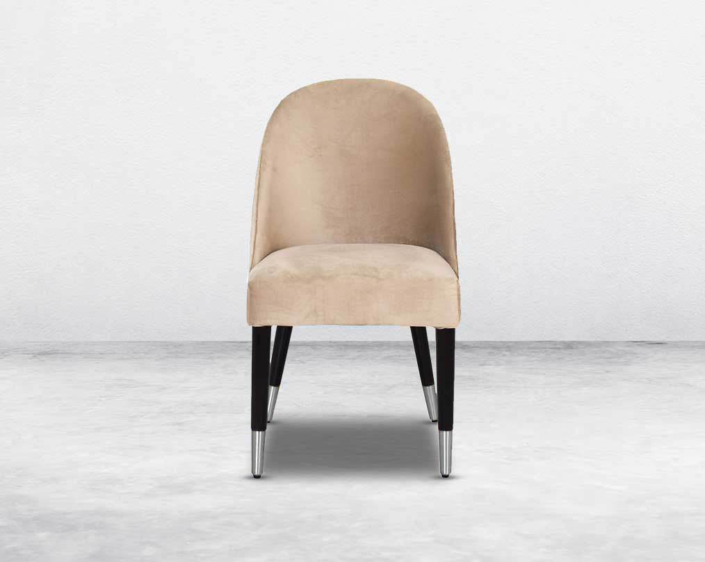 "Minimalistically designed chair with wooden legs for enhanced durability front view 
