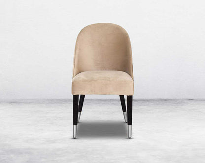 "Minimalistically designed chair with wooden legs for enhanced durability front view 