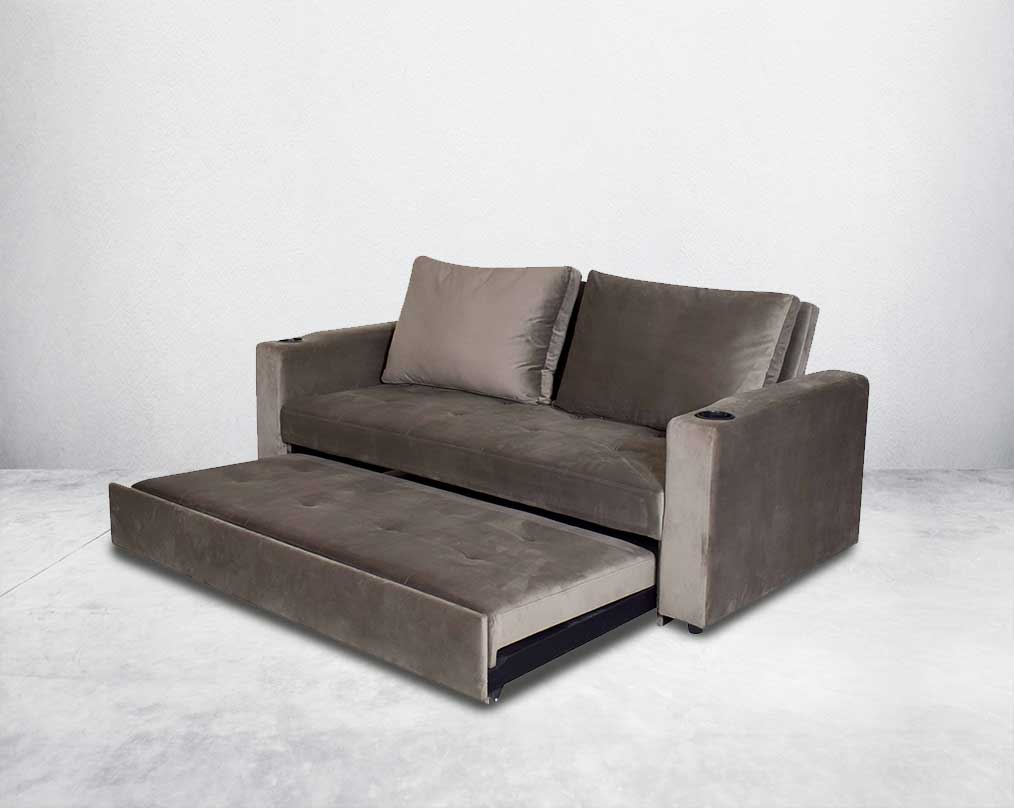 Our stylish sofa cum bed with pillow  that enhances the aesthetic appeal of your living space.