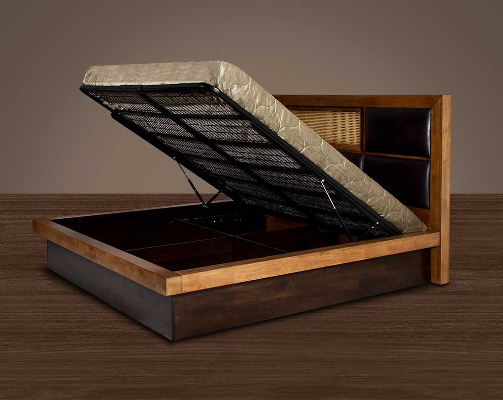 This luxurious king-size open bed adds a natural & rustic opulent style to your space.