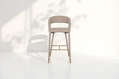Aria Fabric Gold Bar Stool