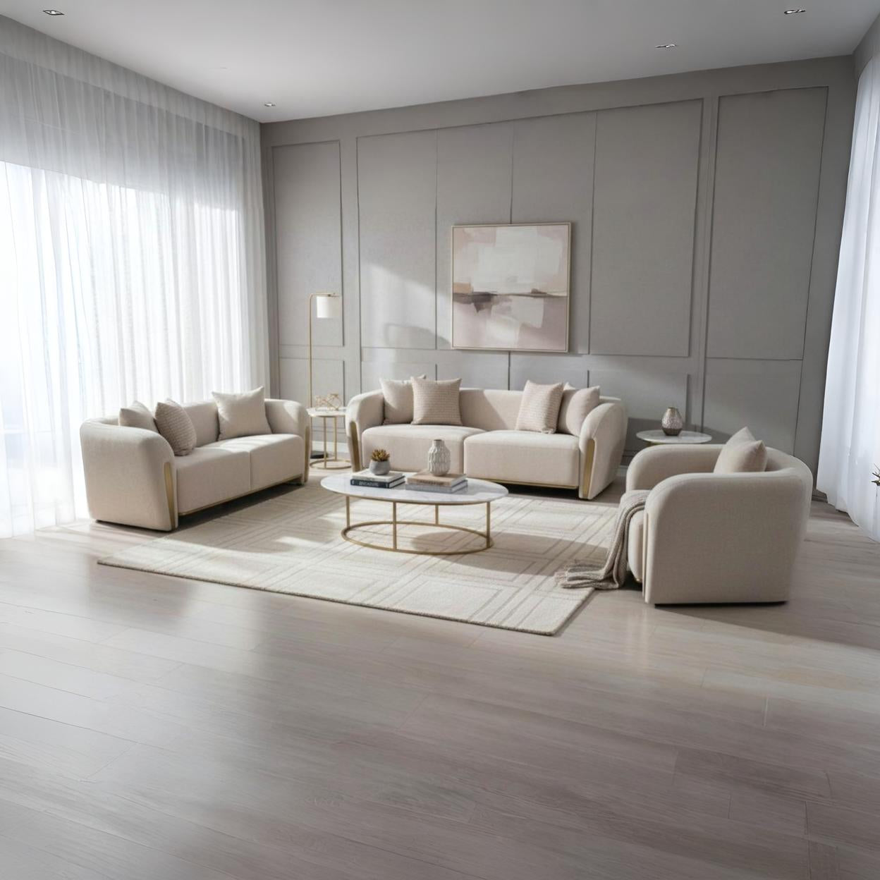 Armando Fabric Sofa Set