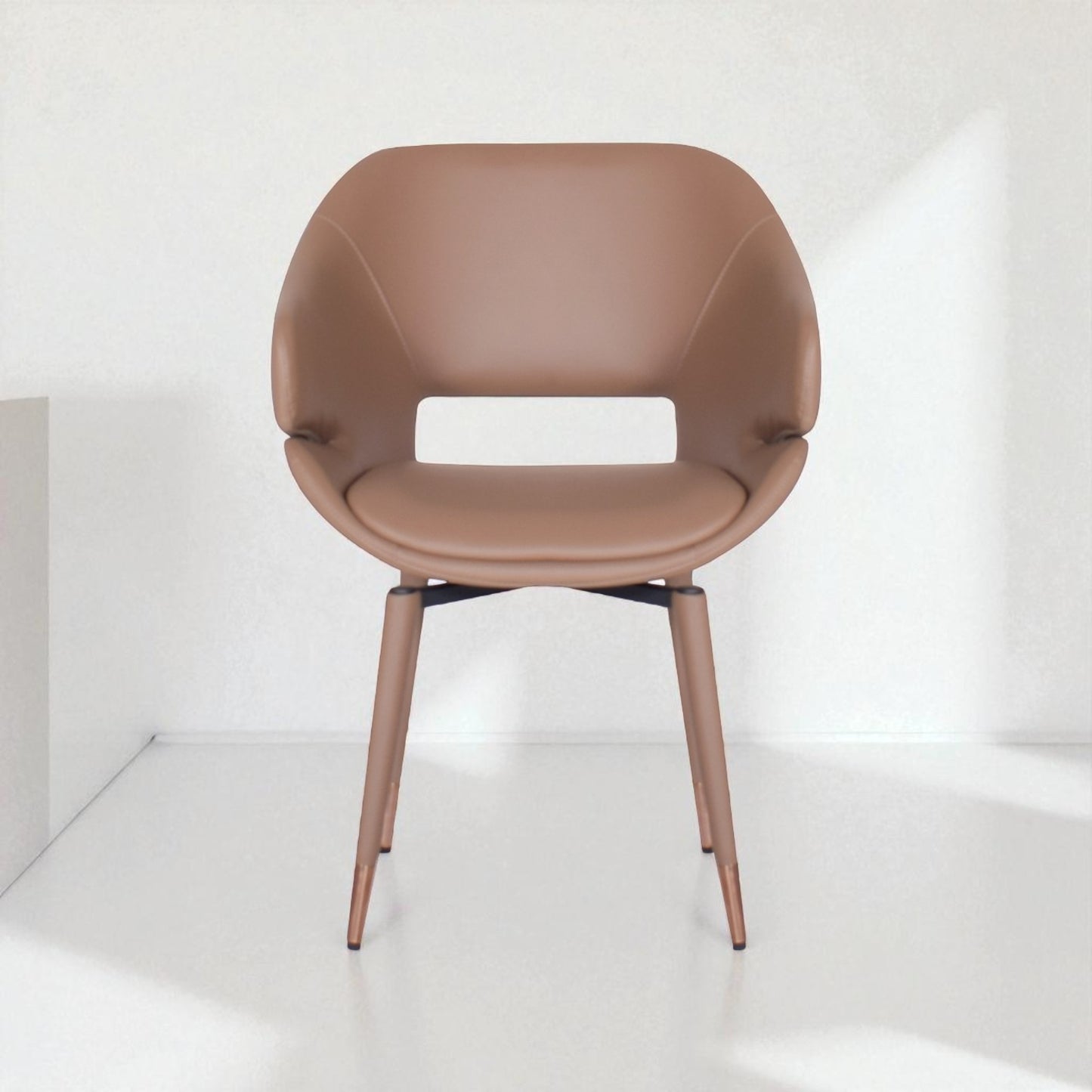 Brown chair on a white background