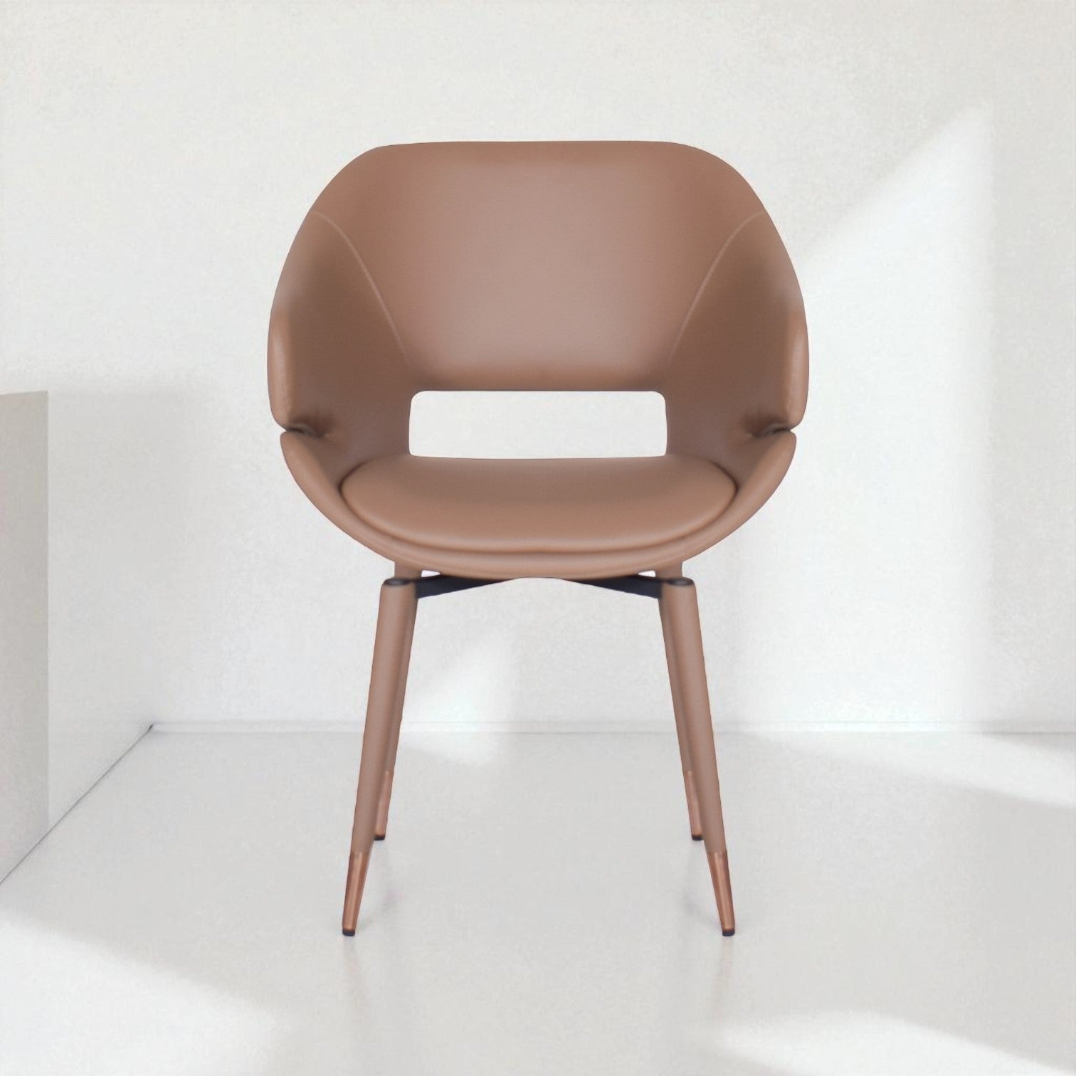 Brown chair on a white background