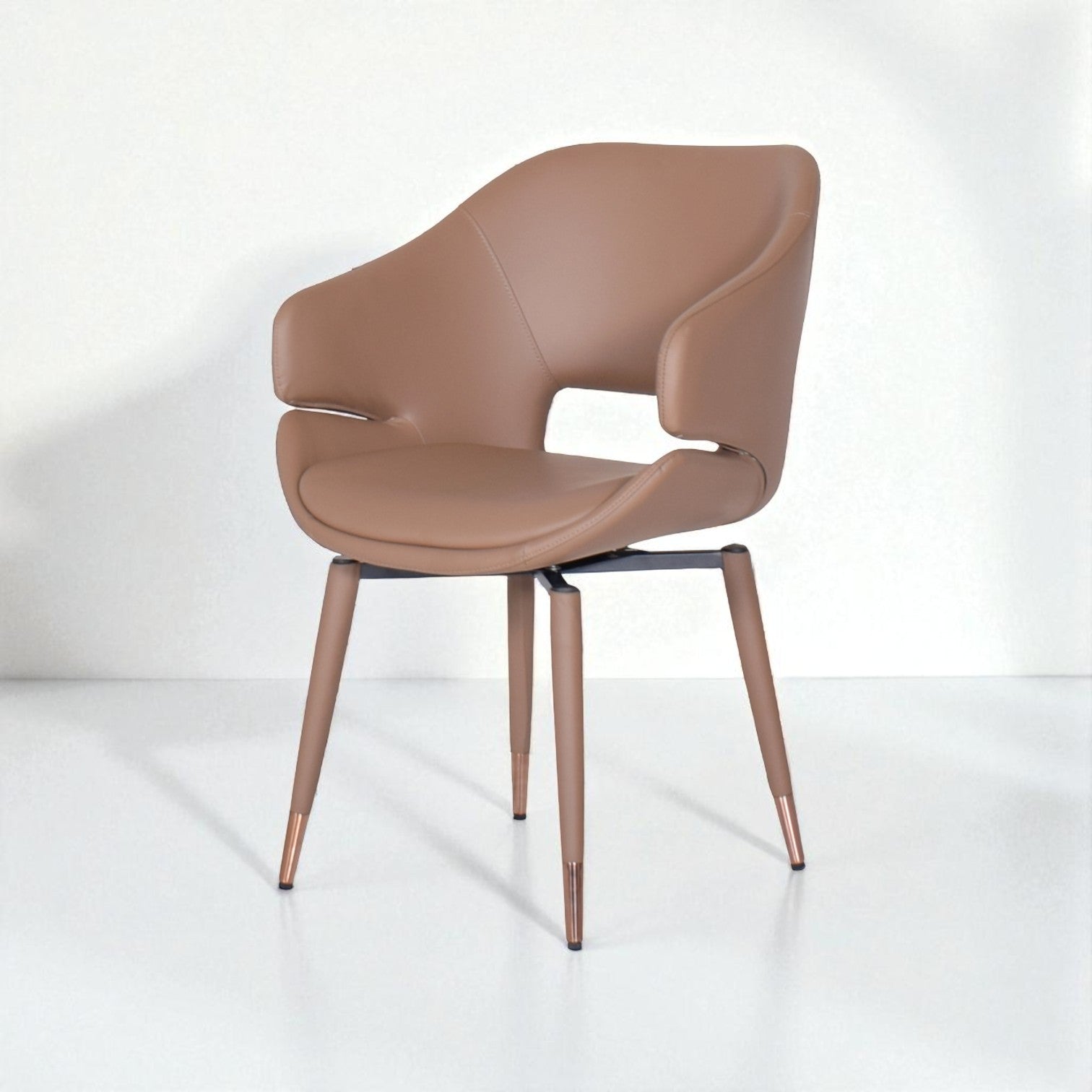 Brown chair on a white background