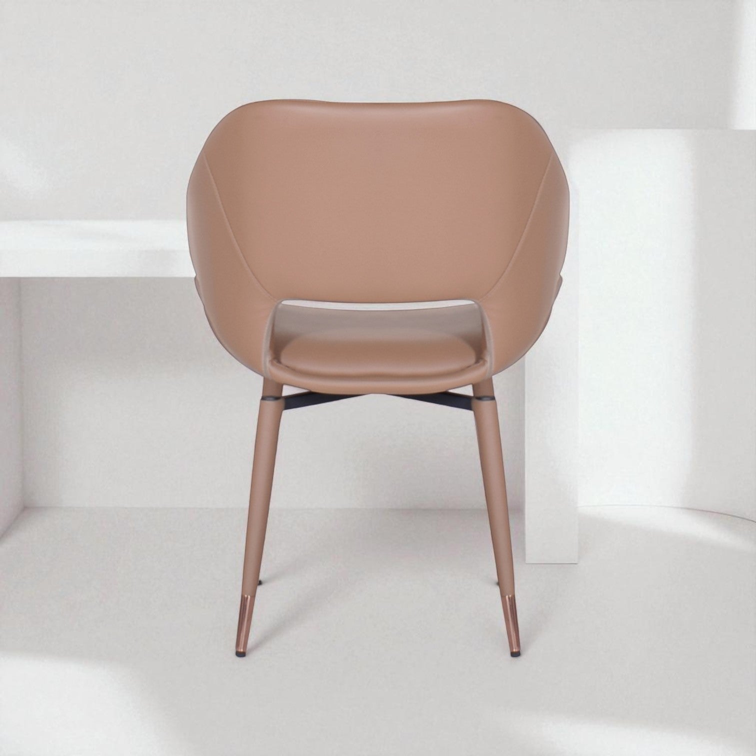 Brown chair with a white background